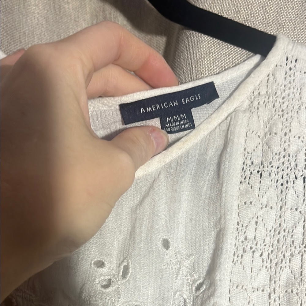 White Lace Ruffle Top - Picture 2 of 3